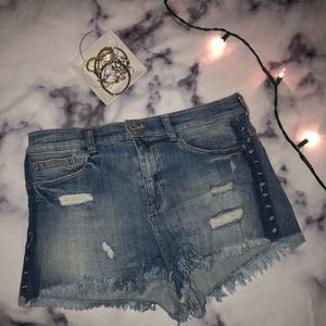 High Rise Jean Shorts